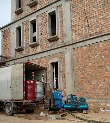 聚氨酯噴涂外墻保溫(圖3) 聚氨酯噴涂外墻保溫施工案例